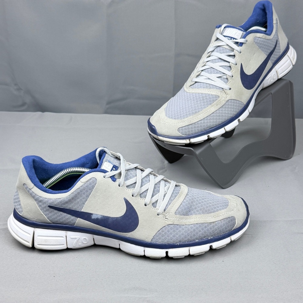 Nike Free 7.0 Mens Running Shoes Grey Blue 396046-041 Size 13